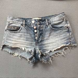 Free people light wash shorts